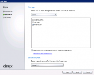 Activation of IntelliCache in XenDesktop by a single "Klick"