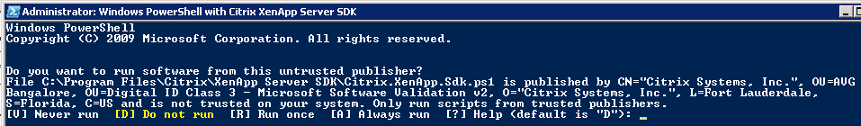 XenApp PowerShell SDK PowerShell SDK1